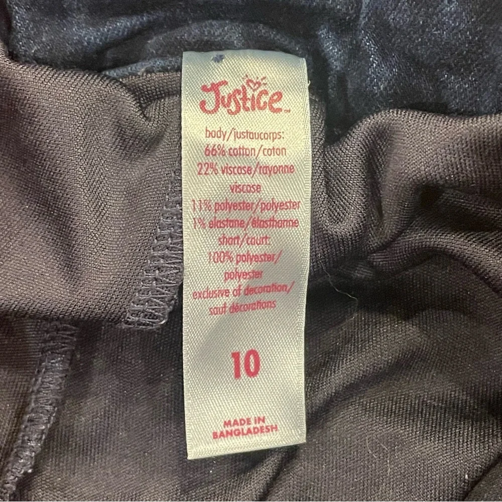 Girl’s Justice Denim Overall Skirt with Red Bandana Straps Size 10